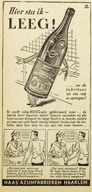Reclamestrip voor Haas Azijnfabrieken, Haarlem