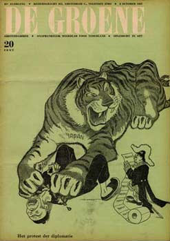 Cover van De Groene Amsterdammer door Leendert Jordaan, 1937