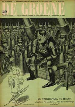 Cover of De Groene Amsterdammer by Leendert Jordaan, 1937