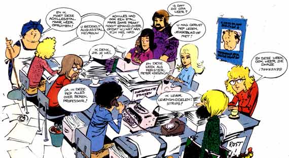 Redactie Pep in 1973, door Willy Lohmann