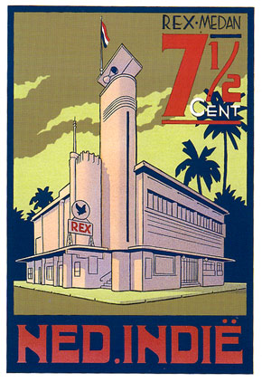 Nederlands-Indie postzegel door Peter van Dongen