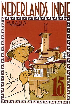 Nederlands-Indie postzegel door Peter van Dongen