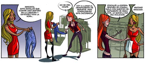 One of 4 strips for IN magazine of the Zara corporation