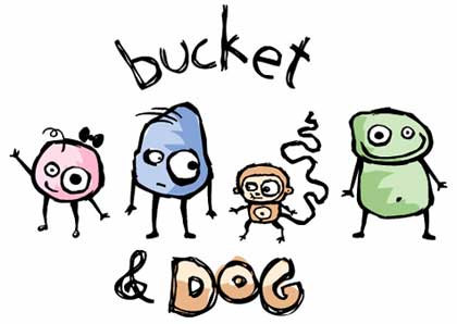 Bucket and dog by Sarah Becan
