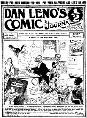 Dan Leno, by Tom Browne 1898