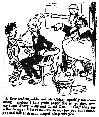Weary Willie and Tired Tim, by Tom Browne 1898