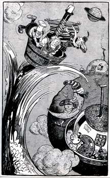 Three Men in a Tub, by James Clark