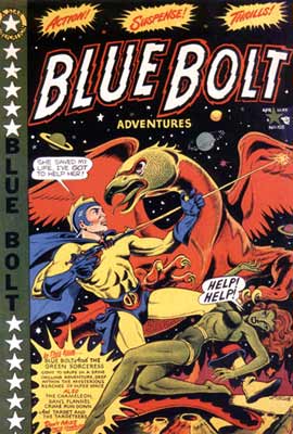 Blue Bolt cover, by L.B. Cole (1950)