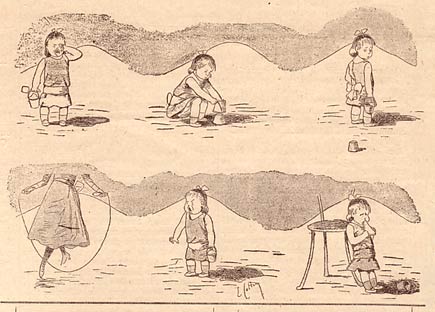 comic art by E. Cottin (1895)