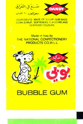 chewing gum wrap featuring 'Belvedere'