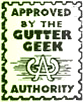Approved by the Gutter Geek Authority seal, a comics code parody