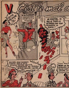 comic art by Jean David (V Magazine 1949)