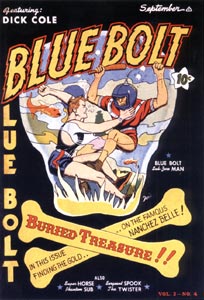 Blue Bolt cover, by Bob Davis (1941)