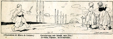 early comic panel by Marco de Gastyne