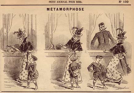 Metamorphose, art by Draner (Petit Journal Pour Rire, 1904)