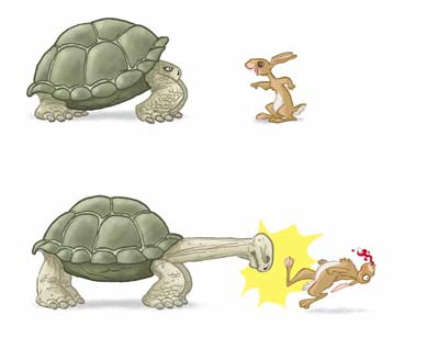 Tortoise and Hare, by Flo