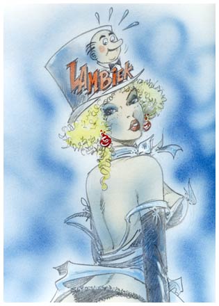 Sketch for Lambiek, by Jacques Géron 