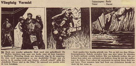 Vliegtuig Vermist, art by Rudy van Giffen (Wapenbroeders, 1948)