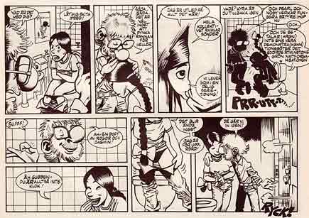 comic art by Mikael Grahn (1985)