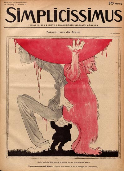 Final issue of Simplicissimus, by Olaf Gulbransson (13/9/1944)