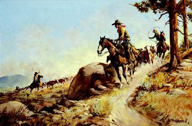 Painting by Fred Harman