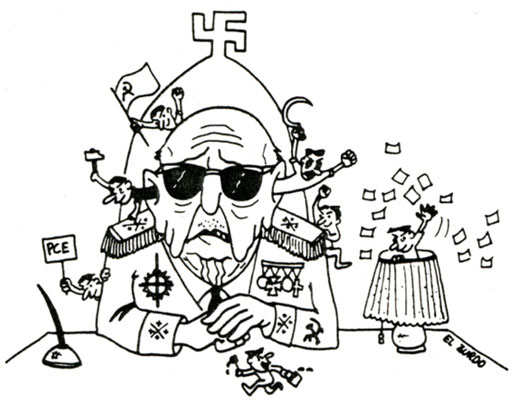 El Zurdo cartoon by Juste de Nin