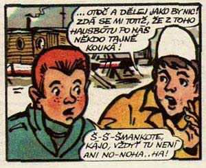 comic artwork by Frantisek Kobik of Czechoslowakia