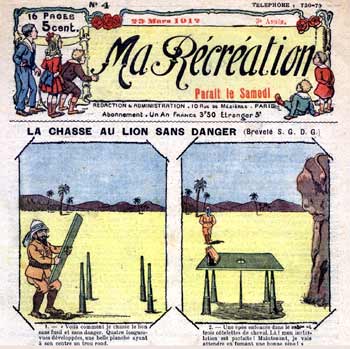 La Chasse au Lion sans Danger, by F. Lafon 1912