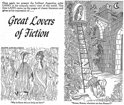 Great Lovers of Fiction (from Cracked) by Laino