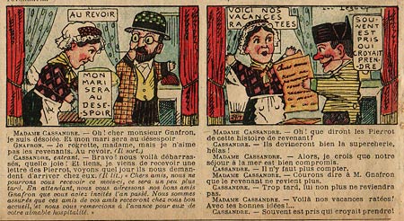Le Revenant, a puppet show in comic format (Les Belles Images 6-11-1924)