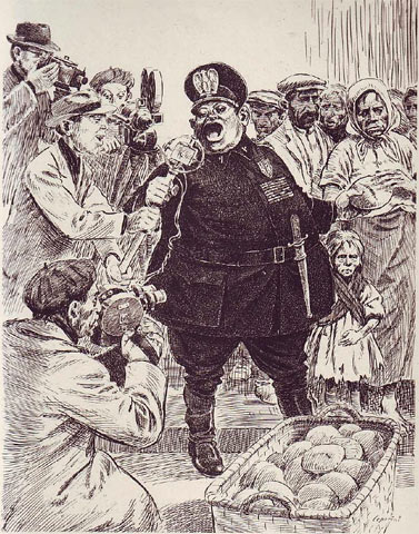 Anti-fascist drawing by Bernardo Leporini