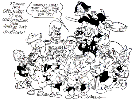 an homage to Carl Barks, by Freddy Milton, 1976