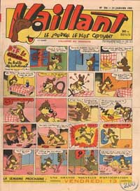 Vaillant cover with Pif le Chien, by Arnal