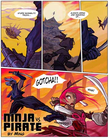 Ninja vs Pirate by Mei-ing Nieuwland