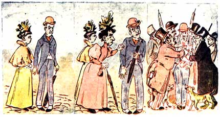 comic art by Rafael Bordalo Pinheiro