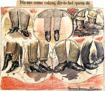 comic art by Rafael Bordalo Pinheiro