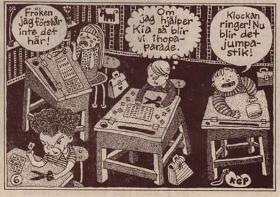 Dagen Nyheter, by Joakim Pirinen (from the first schoolday special, 1989)