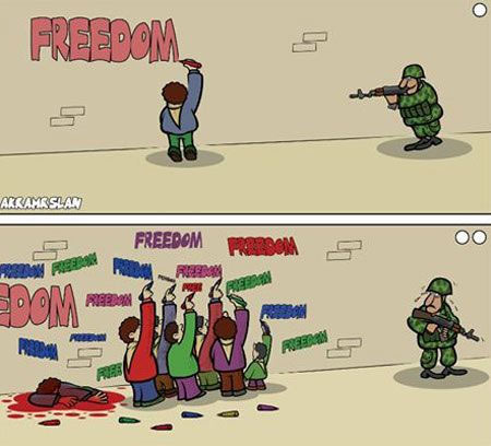 Cartoon by Akram Raslan