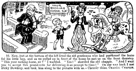 Charlie Chaplin and the Kid, by Wally Robertson, 1923