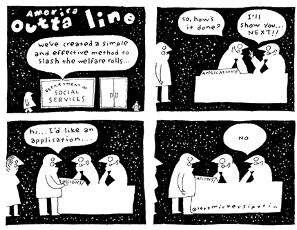 America Outta Line, by Mickey Siporin