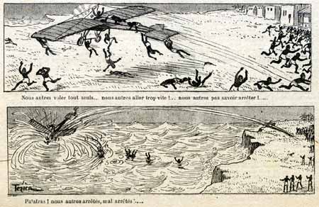 L'Aéroplane au Désert, by Tézier 1912